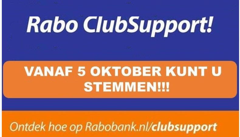 Stem bij “Rabo ClubSupport” op ‘Live life’ en ‘De Mooiste Dag’