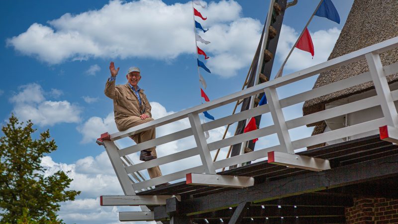 Gerrit Boom 40 jaar molenaar bij molen De Valk in Zalk