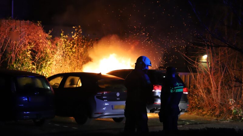 Nachtelijke autobrand aan Reigerweg in Kampen