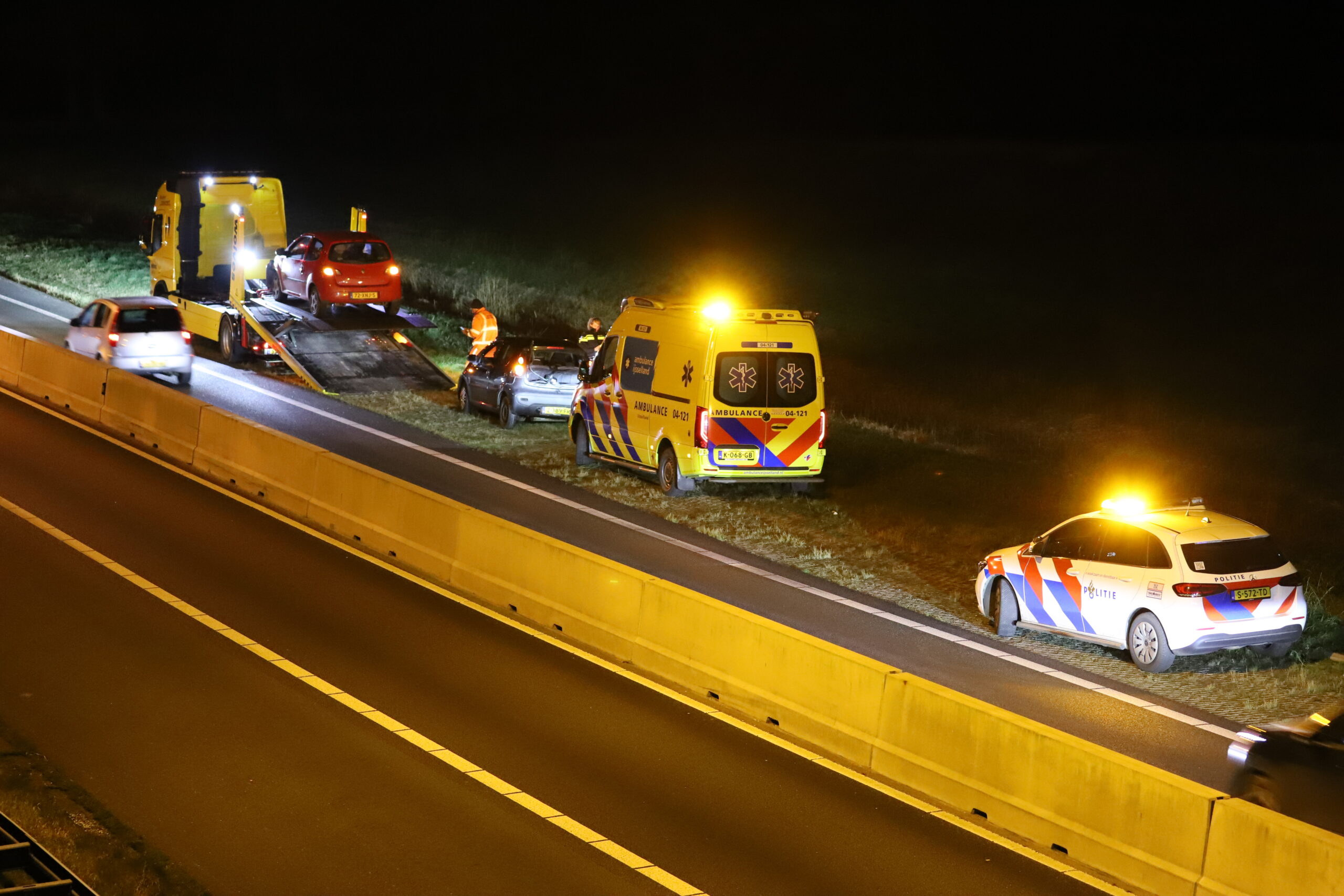 Kop-staartbotsing op N50 bij Kampen