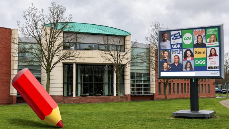 Verkiezingsavond in het stadhuis van Kampen
