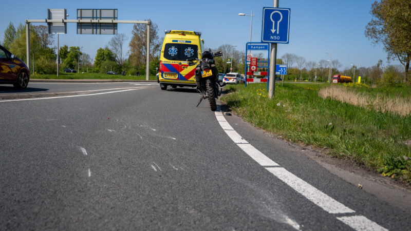 Motorrijder komt ten val