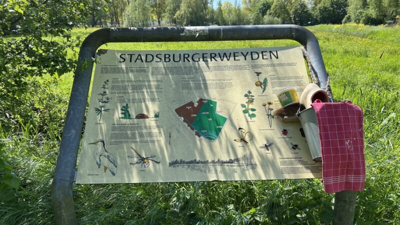 Borden Stadsburgerweyden in Kampen opgeknapt door vrijwilligers