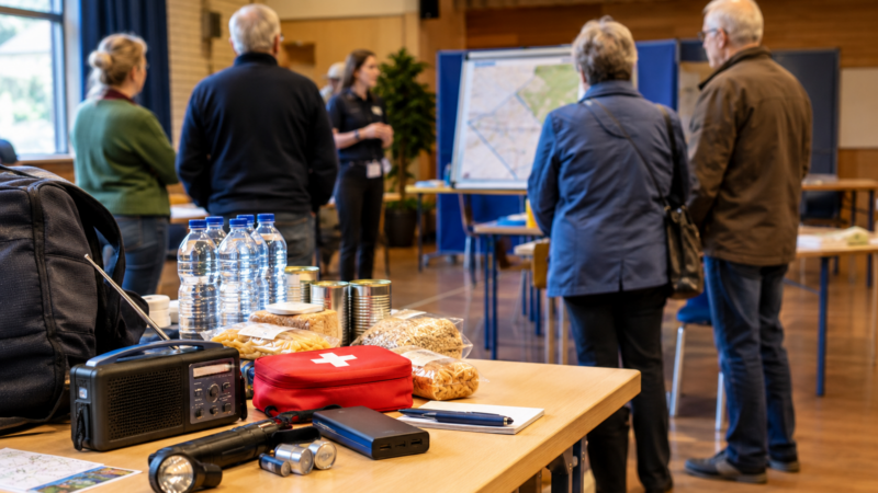 Zalk oefent met noodsteunpunt in dorpshuis