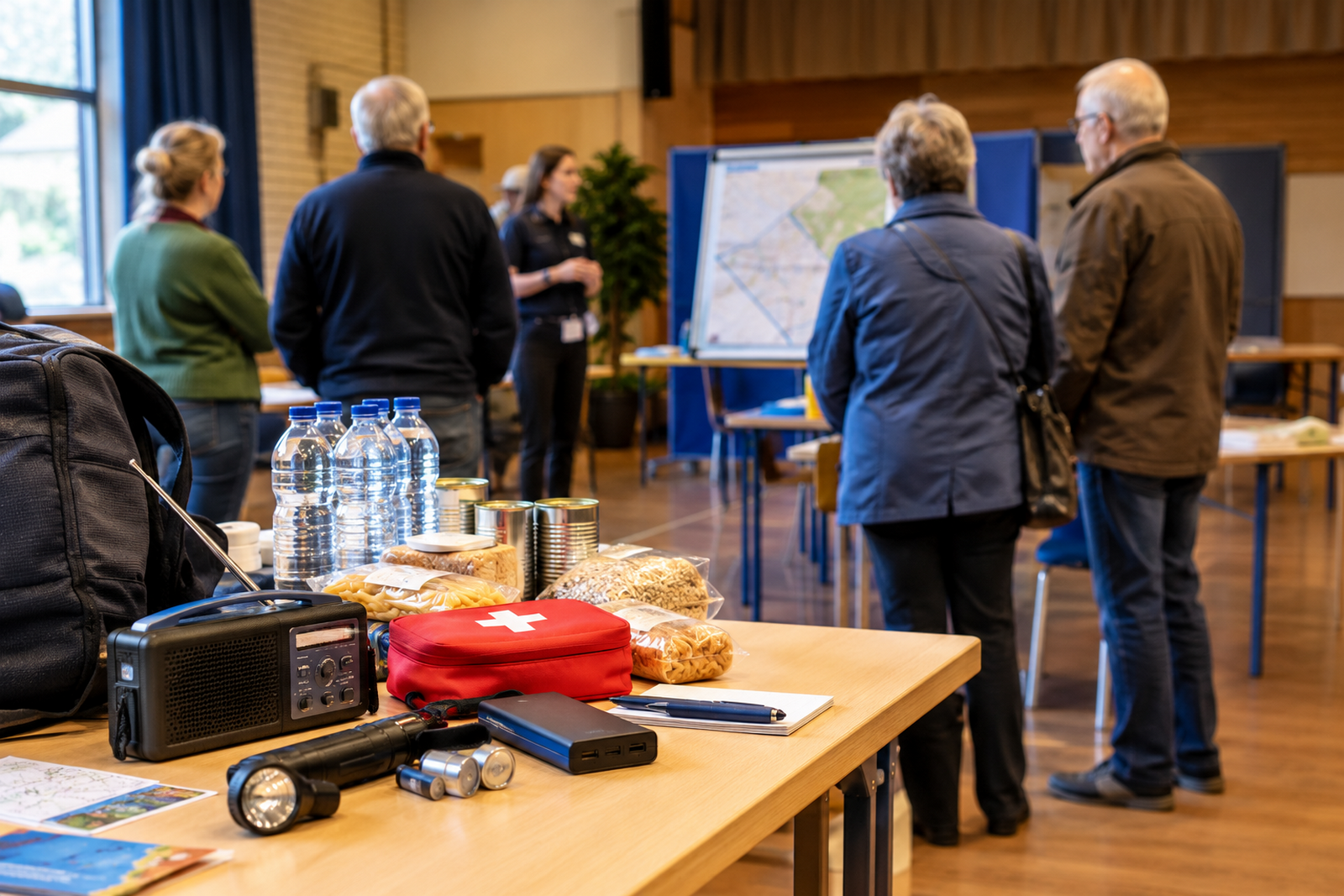 Zalk oefent met noodsteunpunt in dorpshuis